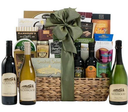 bountiful vineyard trio wine gift basket